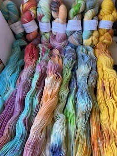 Hand Space Dyed Kent Romney Sport Weight 100g Pure Soft Wool, Stunning,
