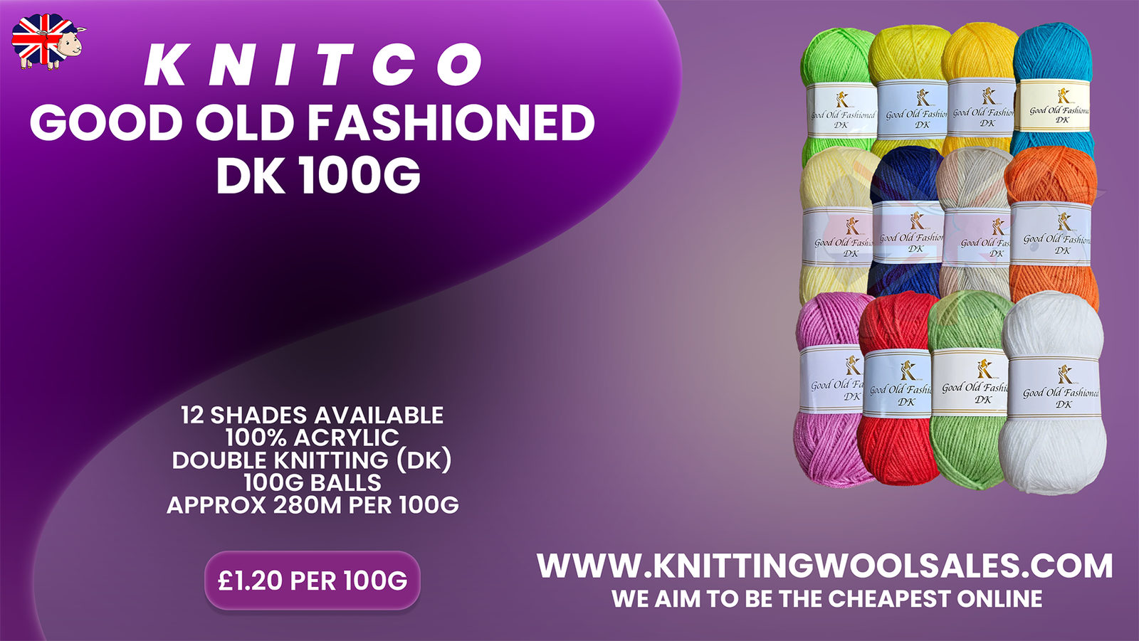 Knitco - Good Old Fashioned DK 100g